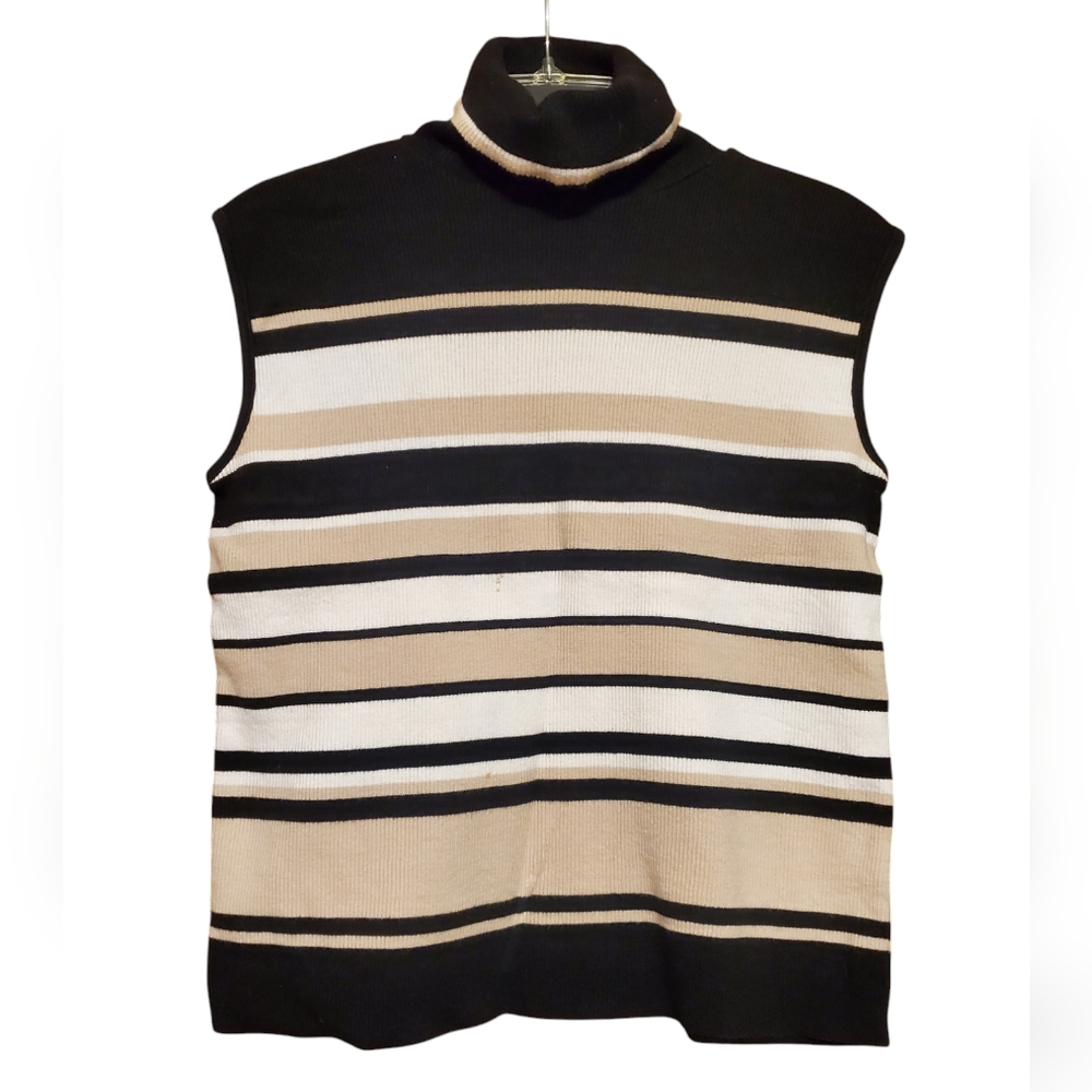Forever by Creative Cotton Sleeveless Vintage Turtle-neck Top